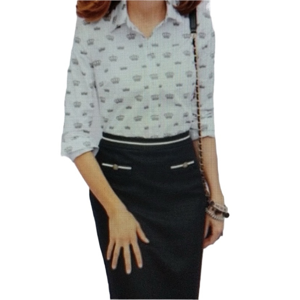 TALBOTS CLASSIC CROWN POPLIN BUTTON FRONT SHIRT - SIZE PL - Picture 6 of 16